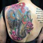 Рисунок тату слон- вариант 30.11.2020 №039 -elephant tattoo- tatufoto.com