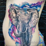 Рисунок тату слон- вариант 30.11.2020 №042 -elephant tattoo- tatufoto.com