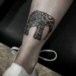 Рисунок тату слон- вариант 30.11.2020 №047 -elephant tattoo- tatufoto.com