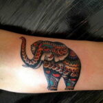 Рисунок тату слон- вариант 30.11.2020 №065 -elephant tattoo- tatufoto.com