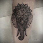 Рисунок тату слон- вариант 30.11.2020 №069 -elephant tattoo- tatufoto.com