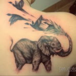 Рисунок тату слон- вариант 30.11.2020 №093 -elephant tattoo- tatufoto.com