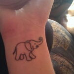 Рисунок тату слон- вариант 30.11.2020 №101 -elephant tattoo- tatufoto.com