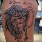 Рисунок тату слон- вариант 30.11.2020 №111 -elephant tattoo- tatufoto.com