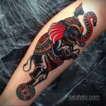Рисунок тату слон- вариант 30.11.2020 №117 -elephant tattoo- tatufoto.com