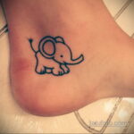Рисунок тату слон- вариант 30.11.2020 №131 -elephant tattoo- tatufoto.com