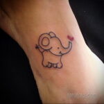 Рисунок тату слон- вариант 30.11.2020 №132 -elephant tattoo- tatufoto.com