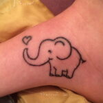 Рисунок тату слон- вариант 30.11.2020 №136 -elephant tattoo- tatufoto.com