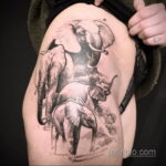 Рисунок тату слон- вариант 30.11.2020 №169 -elephant tattoo- tatufoto.com