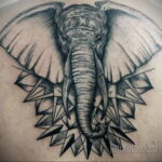 Рисунок тату слон- вариант 30.11.2020 №189 -elephant tattoo- tatufoto.com