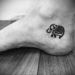 Рисунок тату слон- вариант 30.11.2020 №197 -elephant tattoo- tatufoto.com