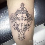 Рисунок тату слон- вариант 30.11.2020 №214 -elephant tattoo- tatufoto.com
