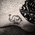 Рисунок тату слон- вариант 30.11.2020 №241 -elephant tattoo- tatufoto.com