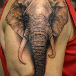Рисунок тату слон- вариант 30.11.2020 №276 -elephant tattoo- tatufoto.com