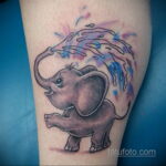Рисунок тату слон- вариант 30.11.2020 №305 -elephant tattoo- tatufoto.com
