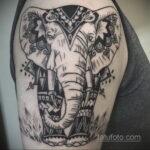 Рисунок тату слон- вариант 30.11.2020 №328 -elephant tattoo- tatufoto.com