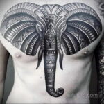 Рисунок тату слон- вариант 30.11.2020 №347 -elephant tattoo- tatufoto.com