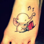 Рисунок тату слон- вариант 30.11.2020 №348 -elephant tattoo- tatufoto.com