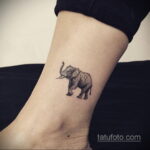 Рисунок тату слон- вариант 30.11.2020 №357 -elephant tattoo- tatufoto.com