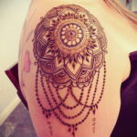 Рисунок тату хной для девушки 28.11.2020 №001 -henna tattoo for girl- tatufoto.com
