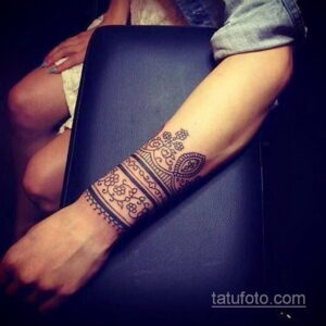 Рисунок тату хной для девушки 28.11.2020 №003 -henna tattoo for girl- tatufoto.com