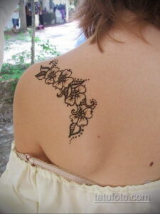 Рисунок тату хной для девушки 28.11.2020 №004 -henna tattoo for girl- tatufoto.com