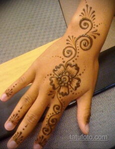 Рисунок тату хной для девушки 28.11.2020 №011 -henna tattoo for girl- tatufoto.com