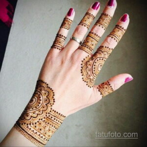 Рисунок тату хной для девушки 28.11.2020 №012 -henna tattoo for girl- tatufoto.com