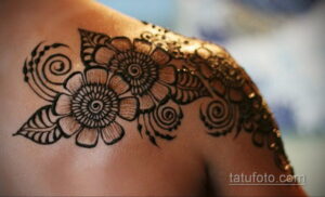 Рисунок тату хной для девушки 28.11.2020 №014 -henna tattoo for girl- tatufoto.com