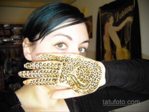 Рисунок тату хной для девушки 28.11.2020 №016 -henna tattoo for girl- tatufoto.com