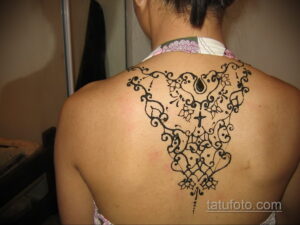 Рисунок тату хной для девушки 28.11.2020 №017 -henna tattoo for girl- tatufoto.com