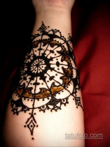 Рисунок тату хной для девушки 28.11.2020 №025 -henna tattoo for girl- tatufoto.com