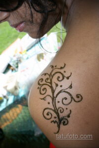 Рисунок тату хной для девушки 28.11.2020 №027 -henna tattoo for girl- tatufoto.com