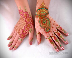Рисунок тату хной для девушки 28.11.2020 №034 -henna tattoo for girl- tatufoto.com