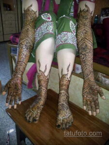 Рисунок тату хной для девушки 28.11.2020 №042 -henna tattoo for girl- tatufoto.com