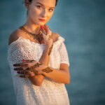 Рисунок тату хной для девушки 28.11.2020 №045 -henna tattoo for girl- tatufoto.com