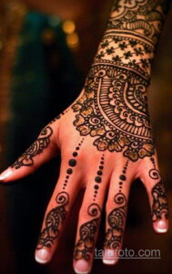 Рисунок тату хной для девушки 28.11.2020 №046 -henna tattoo for girl- tatufoto.com