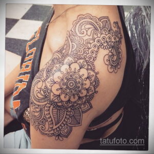Рисунок тату хной для девушки 28.11.2020 №048 -henna tattoo for girl- tatufoto.com