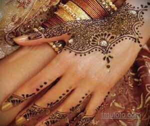 Рисунок тату хной для девушки 28.11.2020 №049 -henna tattoo for girl- tatufoto.com