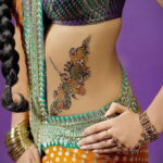Рисунок тату хной для девушки 28.11.2020 №056 -henna tattoo for girl- tatufoto.com