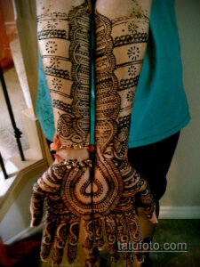 Рисунок тату хной для девушки 28.11.2020 №060 -henna tattoo for girl- tatufoto.com