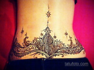 Рисунок тату хной для девушки 28.11.2020 №061 -henna tattoo for girl- tatufoto.com