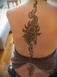 Рисунок тату хной для девушки 28.11.2020 №069 -henna tattoo for girl- tatufoto.com