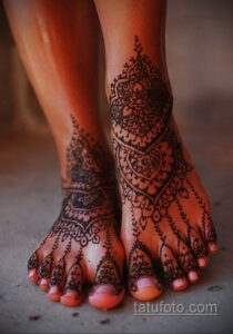 Рисунок тату хной для девушки 28.11.2020 №073 -henna tattoo for girl- tatufoto.com