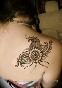 Рисунок тату хной для девушки 28.11.2020 №074 -henna tattoo for girl- tatufoto.com