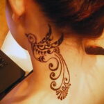 Рисунок тату хной для девушки 28.11.2020 №082 -henna tattoo for girl- tatufoto.com