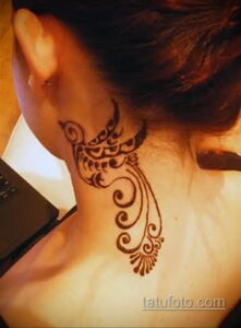 Рисунок тату хной для девушки 28.11.2020 №082 -henna tattoo for girl- tatufoto.com