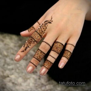 Рисунок тату хной для девушки 28.11.2020 №083 -henna tattoo for girl- tatufoto.com