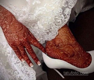 Рисунок тату хной для девушки 28.11.2020 №098 -henna tattoo for girl- tatufoto.com