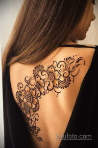 Рисунок тату хной для девушки 28.11.2020 №106 -henna tattoo for girl- tatufoto.com